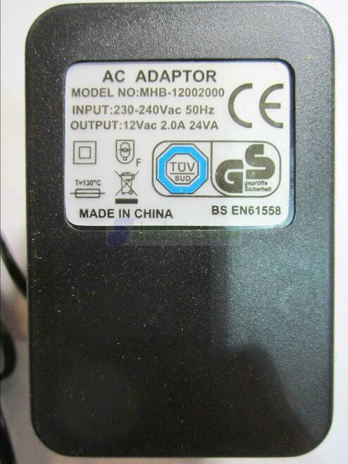 Replacement for 12V AC 1.67A 20VA MAW WOEI AC ADAPTOR MW48-1201670UKA UK PLUG