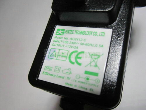 Genuine Original JENTEC TECHNOLOGY LTD AG2412-C 12V/2A AC Adaptor Power Supply