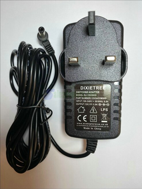 12V MAINS DIGIFUSION FVRT200 FVRT400 DVR AC-DC Switching Adapter CHARGER PLUG