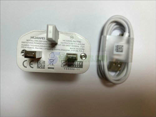 Genuine 5V 1A White Huawei Switching Power Adaptor HW-050100B01 Charger Cable