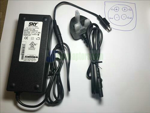 Replacement for Channel Well Technology DVR AC Adapter model KPL-060F 4 Pin Din