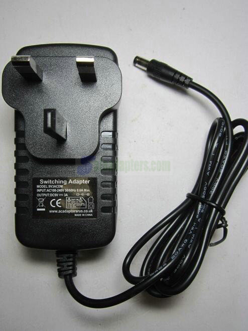 Replacement for 9V 1200mA AC/DC Adaptor model TL-48GD-090120BS 9VDC 1.2A UK Plug