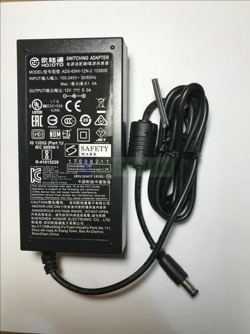 Genuine 12V 5.0A Switching Adapter ADS-65HI-12N-2 12060E Power Supply