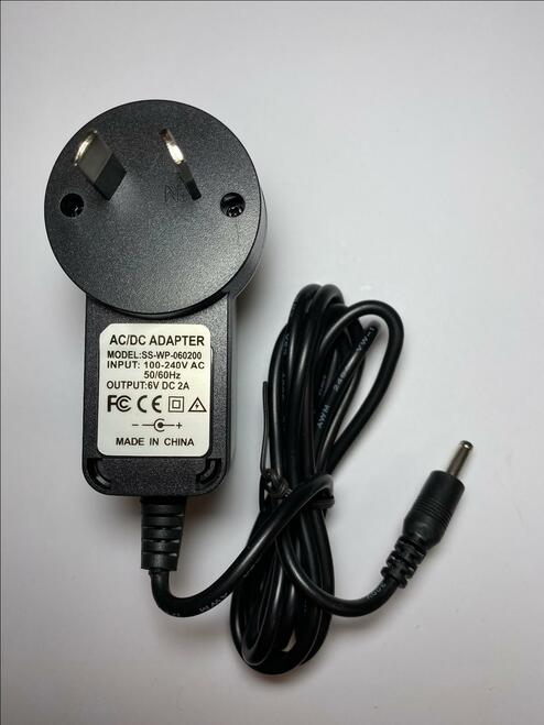 AUS AU 6V Mains AC Adaptor Charger SHB0600550PB 4 Tomy TD450 Video Baby Monitor