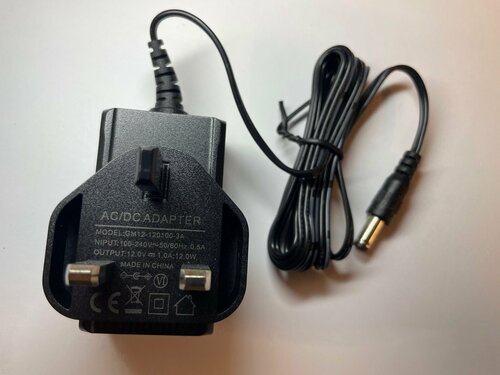 Replacement for 12V 1000mA 12VDC Transformer T3613ST Unregulated UK Plug