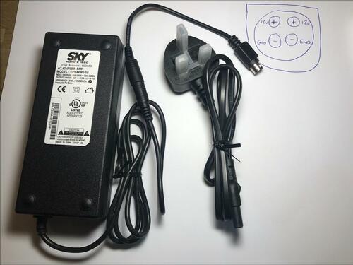 UK Replacement AC-DC Adaptor Power Supply for ENEO BTR-3104/250CD 12V 80W 4 Pin