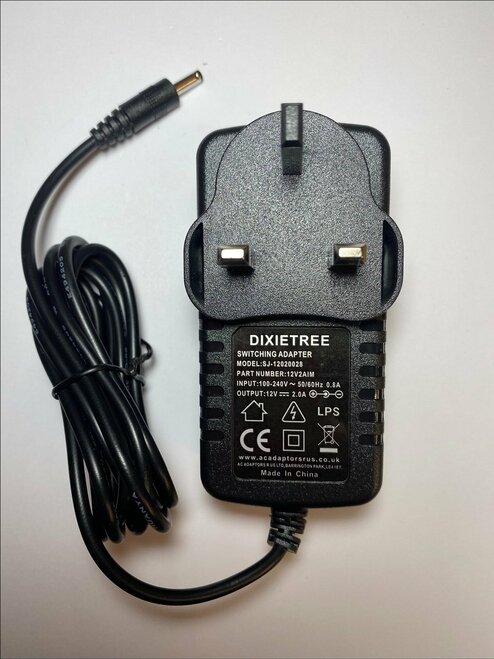 Replacement 12V 2A AC/DC Adapter Power Supply Plug for LJS-186 for Light Box