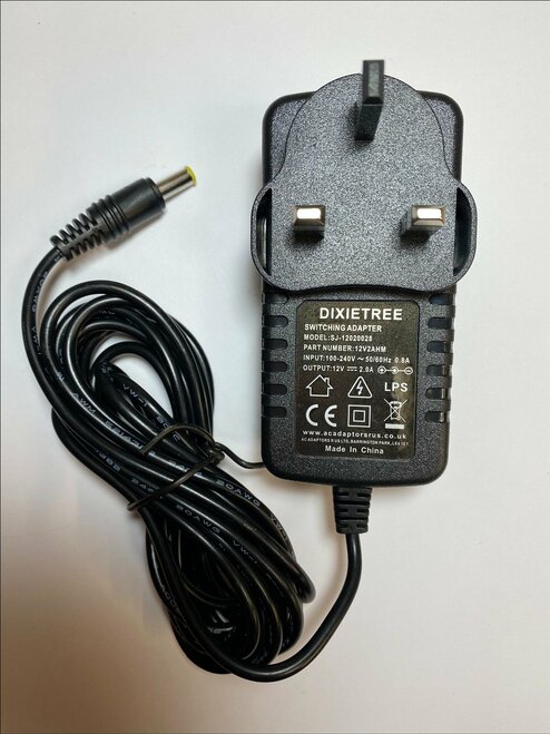 Replacement for 12V AC-DC Adaptor Power Supply for PIONEER DDJ-WEGO3