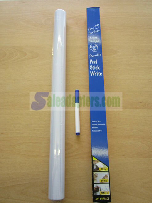 Large Roll of Vinyl Whiteboard Dry Wipe Stick On Board Retail Restaurant Display - Click Image to Close