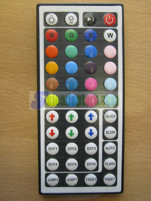 44-Key LED Controller Remote Input/Output 12V-24V 12A for LED RGB Strip Light