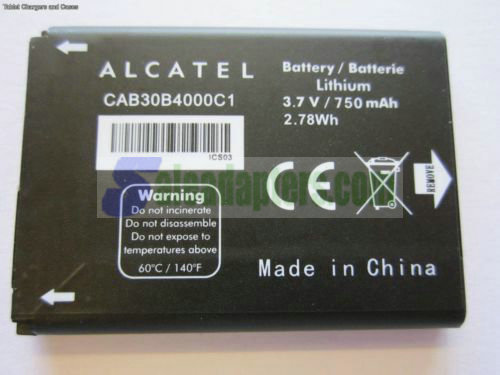 100% Genuine Alcatel CAB30B4000C1 Battery For OT-255 OT-383A OT-600A OT-206 - Click Image to Close