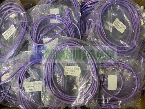 BULK JOBLOT 100 x CAT5E UTP PATCH CABLE LEAD CORD 26AWG PURPLE 3M LONG ETHERNET