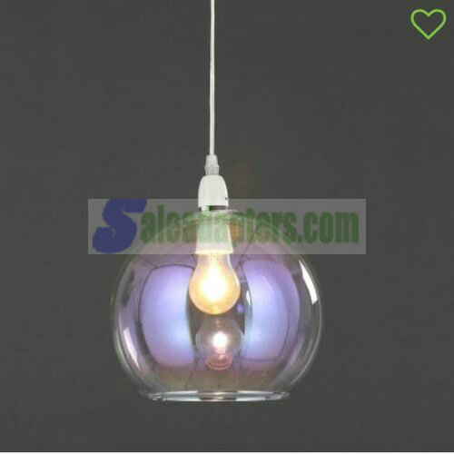 Home by Woodies IRIDESCENT GLASS BALL SHADE EASYFIT SKU 1154570 23 X 21CM