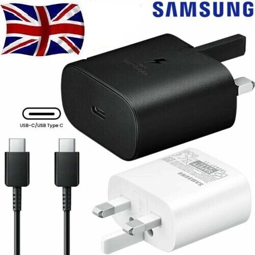 Genuine 25W Super Fast Charger Plug & Cable For Samsung Galaxy S21 S22 5G A52s Compatib - Click Image to Close