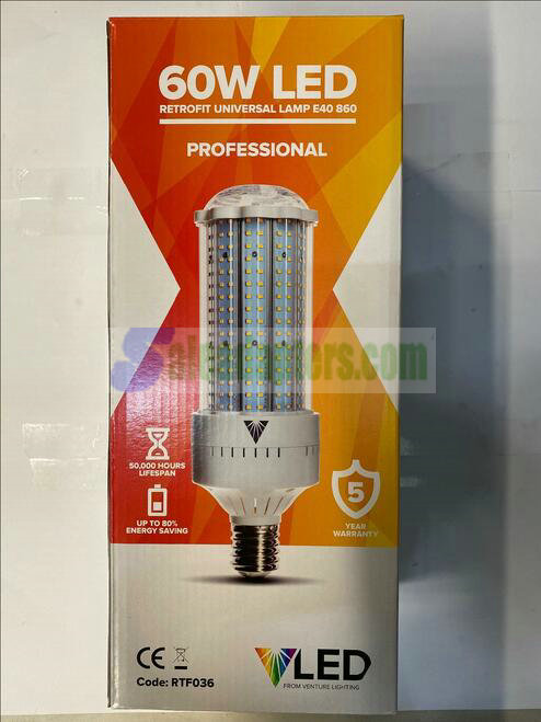 Venture Lighting E40 LED Cluster Lamp Bulb Cool White 60W RETROFIT Industrial