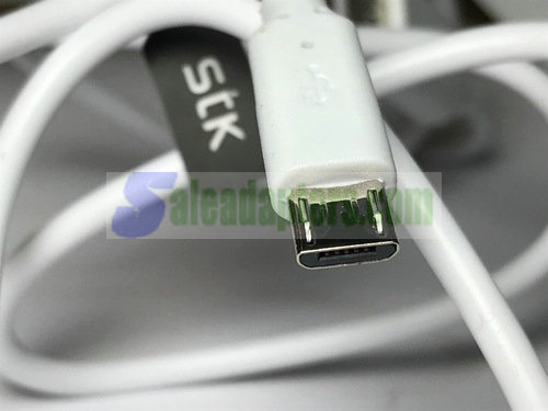 Genuine STK White USB Charger / Data Cable Lead for M Phone Plus 1M Long