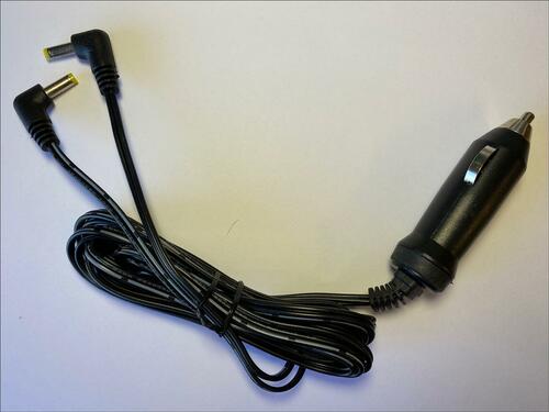 12V In-Car Charger for Bush 9-inch DVD9791BUK Dual Twin Screen Portable DVD Player