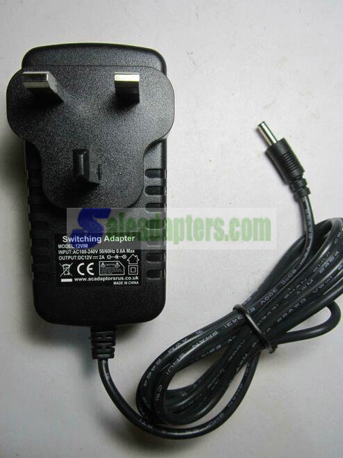 12V 2A Mains AC Adaptor Charger for Prestigio Multipad Visconte PMP810E Tablet