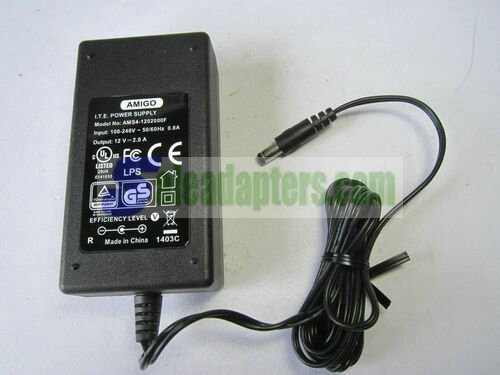 Genuine 12V 2.0A Amigo AC-DC ADAPTOR AC Adaptor AMS4-1202000F PART 0432-015Y000