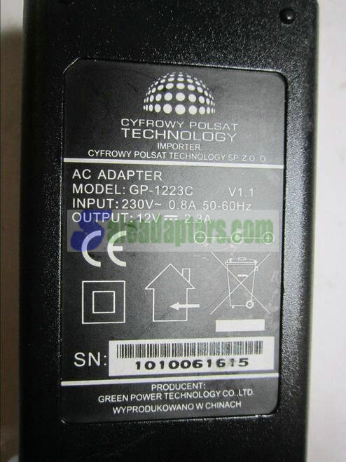 EU 12V MAINS GOSPELL GP305C-120-350 PSU PART AC ADAPTOR POWER SUPPLY PLUG