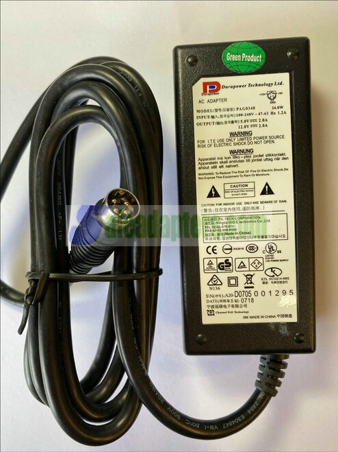 12V 2A 5A 2A 4 Pin Din Mains AC DC Power Supply Adapter for Storex mpiX 353 500G