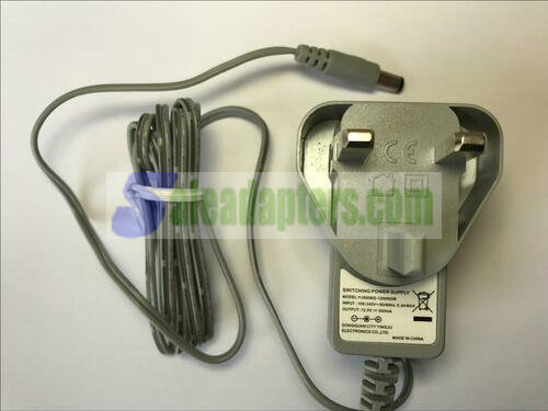 Grey UK Plug 12V 0.5A 500mA AC-DC Switching Adaptor Power Supply for CCTV Camera