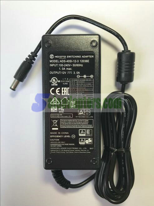 12V 3A 3000mA Mains AC-DC Adaptor Regulated Desktop Power Supply C5 Input 5.5mm