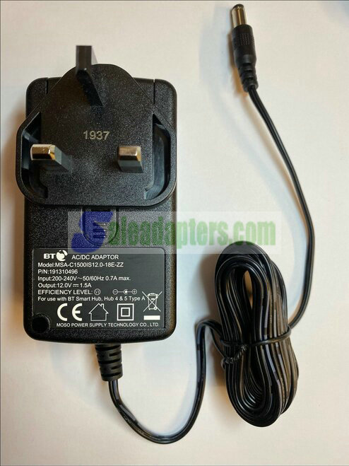 12V 1.5A Switching Mode AC-DC ADAPTOR for GP005B-120-150 UK Plug