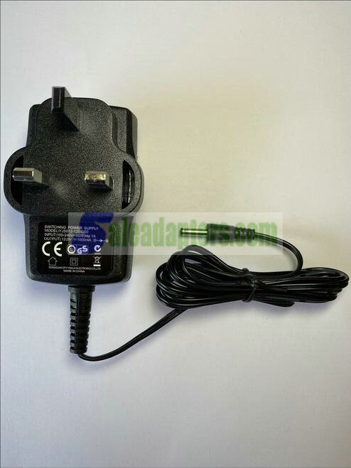 UK Replacement for Model YL-41-120300D 12V DC 300mA AC-DC Adaptor Power Supply