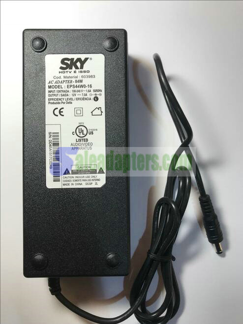 Genuine SKY 12V 7.0A HDTV E ISSO 603983 AC Adaptor 84W EPS44W0-16 Power Supply