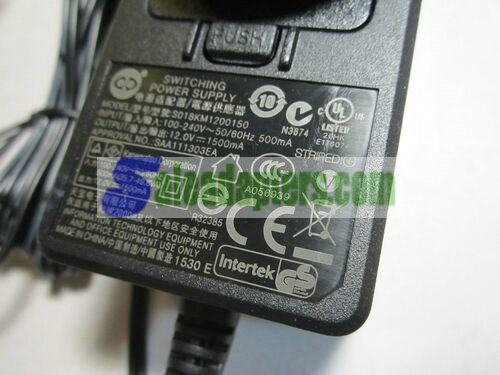 AUS 12.0V 12V 1.5A 1500mA AC-DC Switching Power Supply Adaptor 2 Bare End Wires