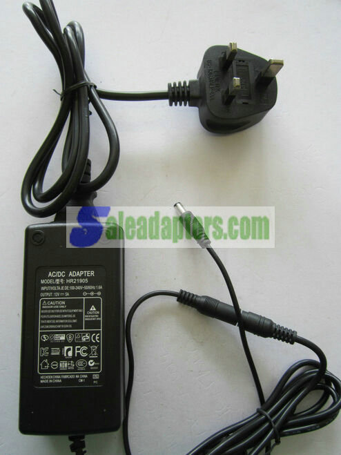 12V Mains UK 5A AC-DC Replacement Power Adaptor for Roland EXR-GR5 Keyboard - Click Image to Close