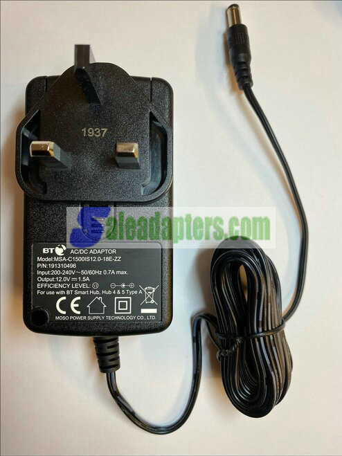 12V 1.5A 1500mA AC-DC Switching Adaptor Regulated Power Supply 5.5mm x 2.1/2.5mm