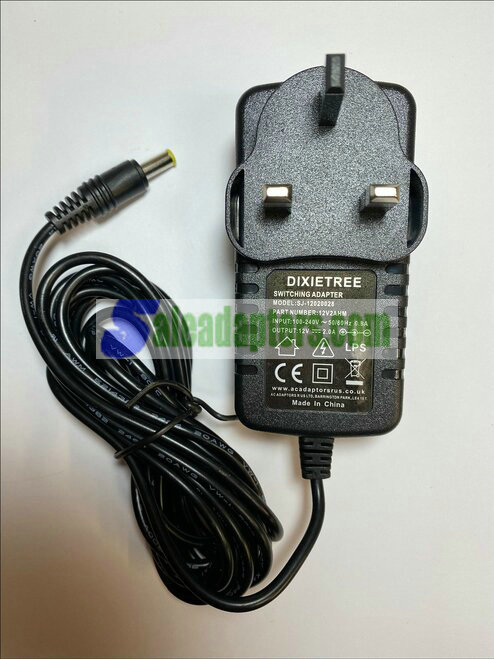 UK 12V Switching Adaptor for Toshiba SDP95SWD SDP-95SWD Portable DVD Player