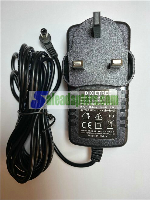 12V MAINS VISIONEER 5820 6100 6600 SCANNER AC ADAPTOR POWER SUPPLY CHARGER PLUG