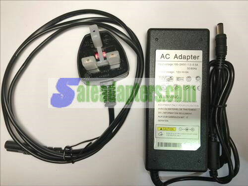 Replacement for 12V 5.41A AC Adaptor Power Supply SYS1443-6512-T3 UK Lead