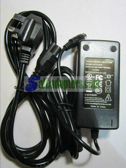 Replacement UK Epson PS-180 M159A AC-DC Adapter 3 Pin 24V 2A Power Supply PS-180