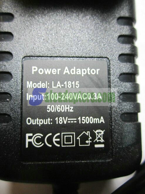 EU Replacement for ITE POWER SUPPLY 30-190-103002B MU18-2180100-C5 18.0V 1.0A