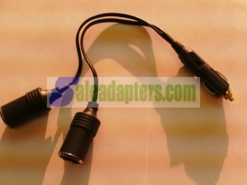 12V/24V Single to Double Dual Twin Car Cigarette Lead Cable - Creates 2 Ports