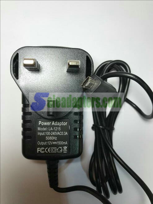 12V 1500mA 1.5A Mains AC-DC Adaptor Power Supply Charger for Acer A510 Tablet PC - Click Image to Close