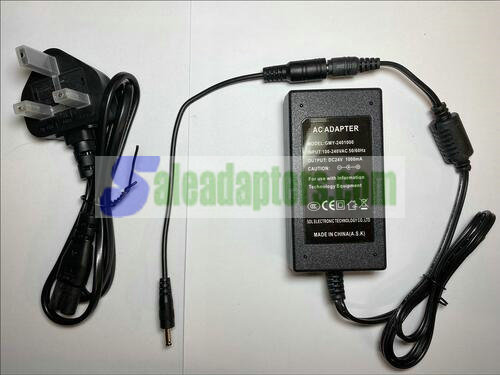 Replacement for 24V 0.6A AC-DC Adapter model ASW0400-24006002W CY1242 UK Plug