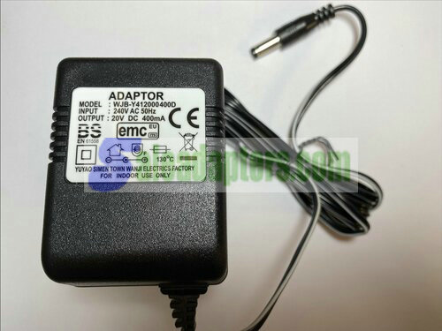 20V 400mA AC-DC Adaptor Power Supply Transformer Linear PSU 5.5mm x 2.1mm/ 2.5mm - Click Image to Close