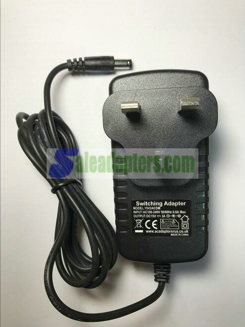 UK 15V 1.0A AC-DC Switching Adapter for Plustek Opticfilm 7400 Scanner
