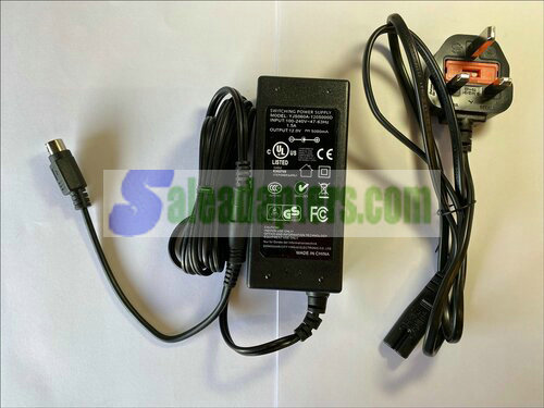 Replacemement 12V 5A AC-DC Adaptor Power Supply with 4 Pin Connector Bottom 2