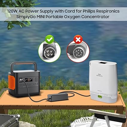19V 4Pin Portable Oxygen Concentrator 1116819 DC Adapter Compatible with Philips Respiro