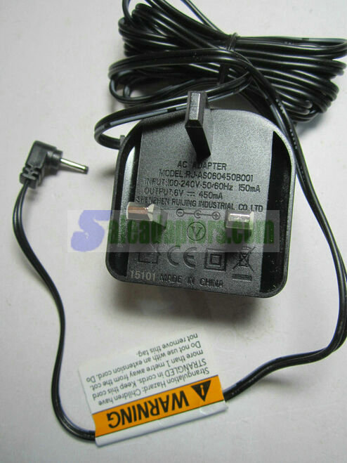 Genuine BLACK RJ-AS060450B001 6V 450mA AC ADAPTER for Motorola Baby Monitor