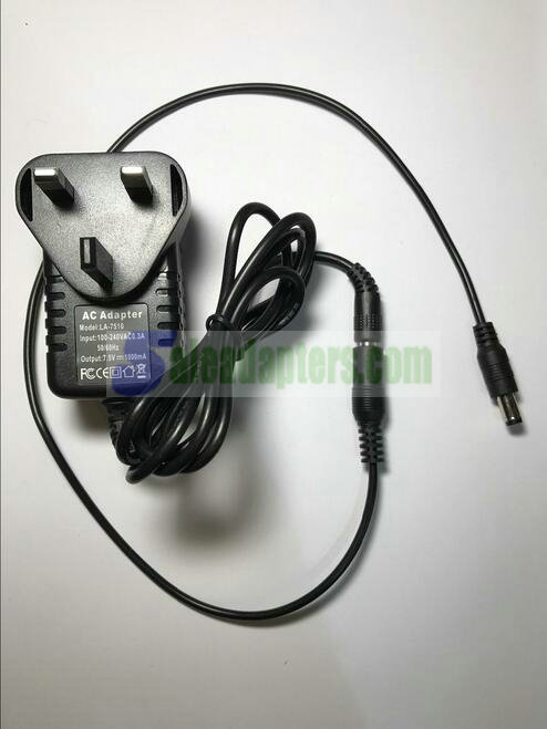 7.5V AC Adapter for CASIO Casiotone MT-40 MT-41 MT-45 MT-65 MT-68 Piano Keyboard