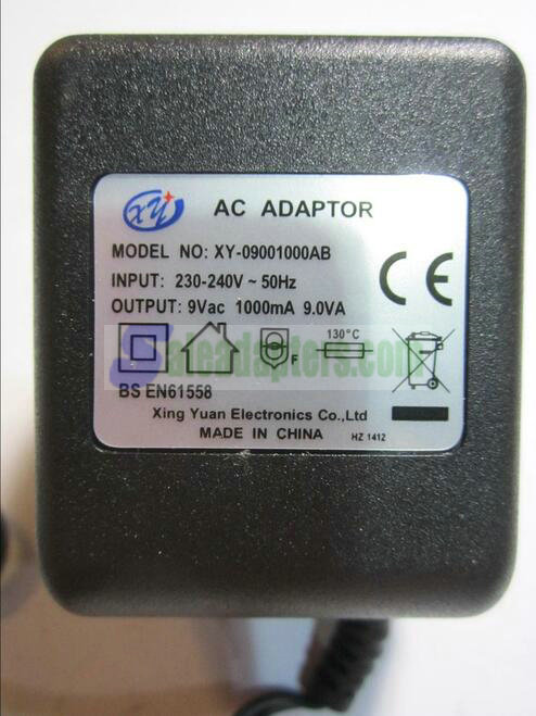 Replacement for Sino-American Model A30910BC AC-AC Adapter 9V 1A