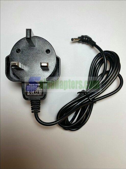 6V 100mA AC Adaptor Power Supply with 1.3mm Centre Pin Positive Regulated Output