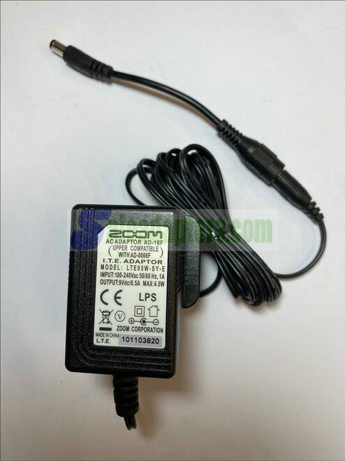 9V AC-DC Power Adaptor Charger for Casio Tone Bank Keyboard Model MA-101/201